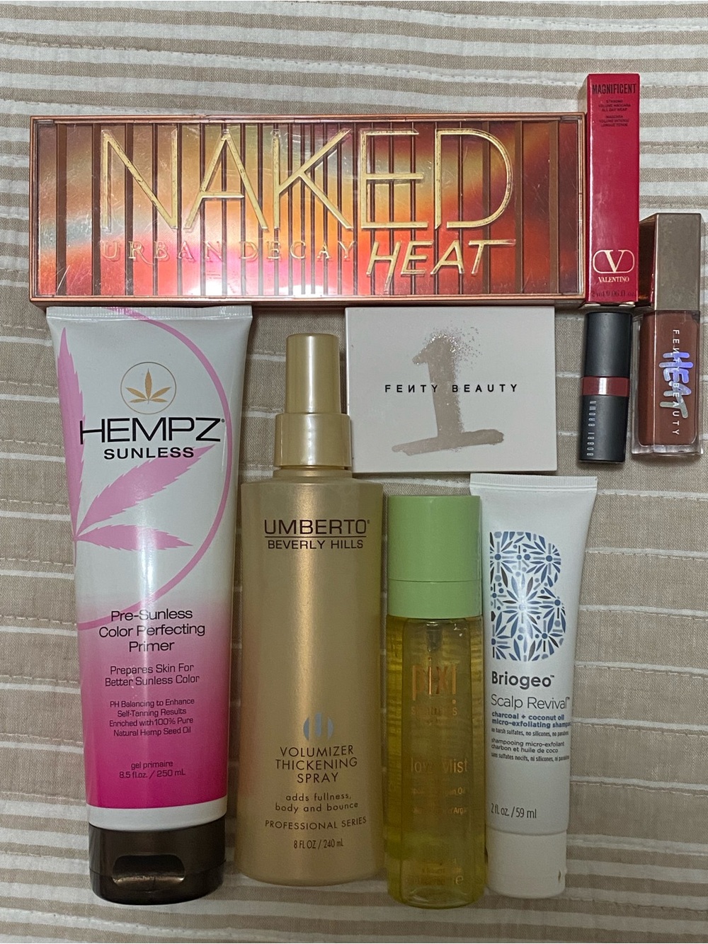 Urban Decay Naked Heat Eyeshadow Palette and Mixed Beauty Lot